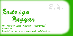 rodrigo magyar business card